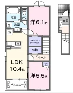 グランドールII【2階】の間取り