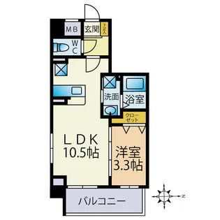 ウッドハーツ【5階】の間取り