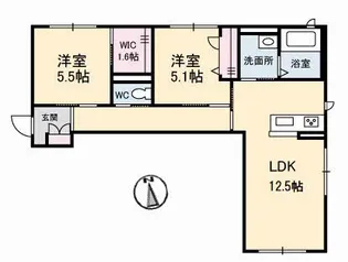 ローレルR【2階】の間取り