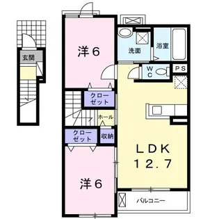 メゾン・ド・フィールド I【2階】の間取り