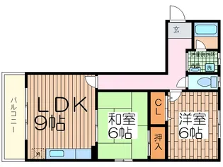 ファミリーハイツ蒲生【3階】の間取り