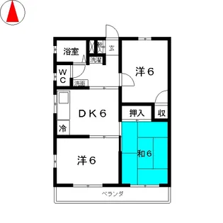 クレール月見野【2階】の間取り