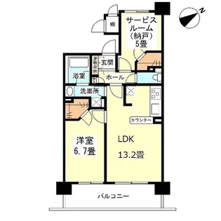 アーマックス大井町【4階】の間取り