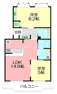 パークサイド天神【1階】の間取り