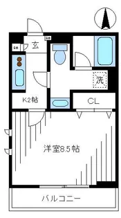 パルフレックス野方【3階】の間取り