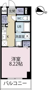 ビューテラス大道【9階】の間取り