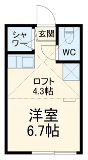 ユナイト阪東橋カルナバル【2階】の間取り