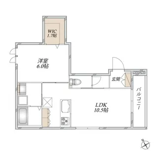 ハレ テラス【2階】の間取り