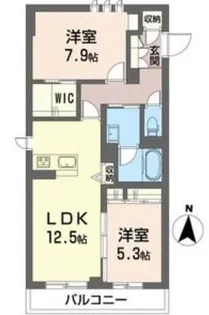 アルフラットコート【2階】の間取り