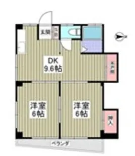 小台橋マンション【3階】の間取り