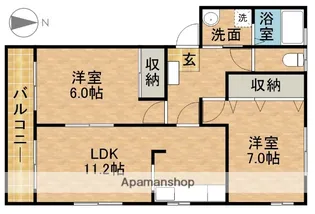 伊藤アパート【2階】の間取り