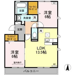 カルチェASUKA【1階】の間取り