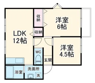 グランドハイツ光A【2階】の間取り