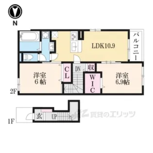 グレイス木津川1【2階】の間取り
