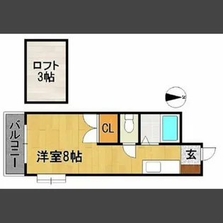 シャトレ隈III【1階】の間取り