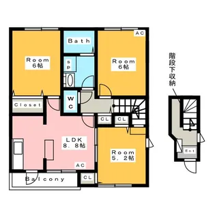 ロジュマン・エル【2階】の間取り