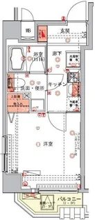 ハーモニーレジデンス浅草【7階】の間取り