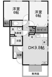 アランシアA・B棟【1階】の間取り