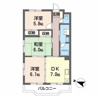 グレースAI【3階】の間取り
