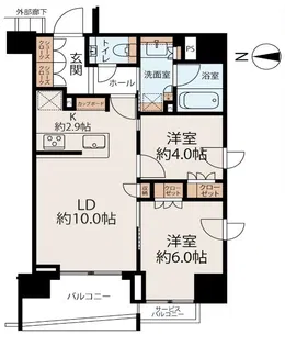 プラウド銀座一丁目【6階】の間取り