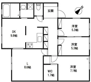 エルムコート【1】【1階】の間取り