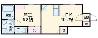 シエルクレアF【1階】の間取り