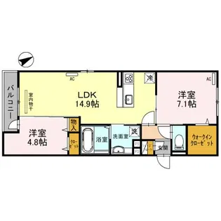 Avenir城北【2階】の間取り