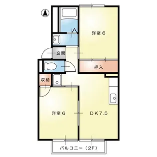 プレジール総社B【2階】の間取り