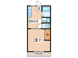 カーサ稗田【2階】の間取り