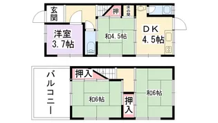 大阪府寝屋川市明和1【一戸建】の間取り