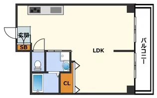 コープ野村梅田A棟【13階】の間取り