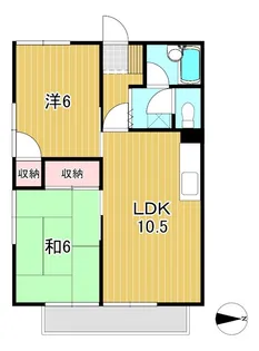 サンハイツ大沼【1階】の間取り