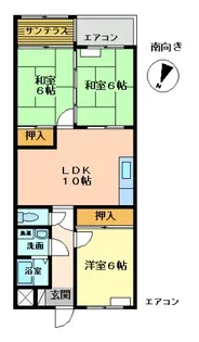 セントラルハイツ中山【4階】の間取り