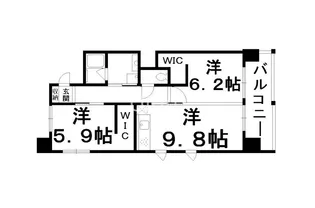 IL ROSSO堀川六角【5階】の間取り