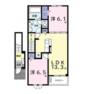 フルールメゾンD【2階】の間取り