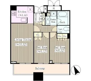 グランドターミナルタワー本八幡【25階】の間取り