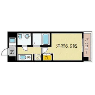 レジュールアッシュ尼崎駅前【5階】の間取り