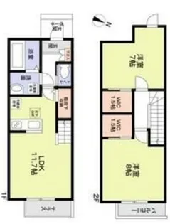 サンライズ飯山満【2階】の間取り