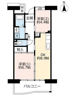 URコンフォール平塚【13階】の間取り