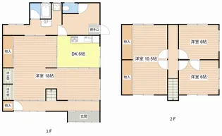 滋賀県長浜市木之本町木之本【一戸建】の間取り