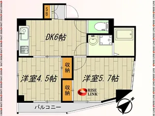 エステート岸野【4階】の間取り