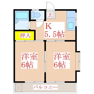 2Kの間取り画像