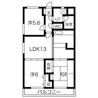 コンフォトゥールII【3階】の間取り