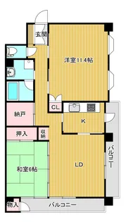 メイプル紫竹山【5階】の間取り