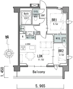 華のテラス【1階】の間取り