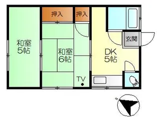 2DKの間取り画像