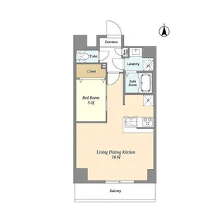 アルファコート谷在家【5階】の間取り