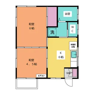 貫井コーポ【2階】の間取り