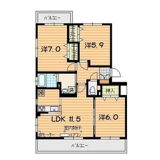 Purple Stone II【1階】の間取り