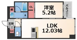 大阪府東大阪市長田中1【マンション】の間取り
